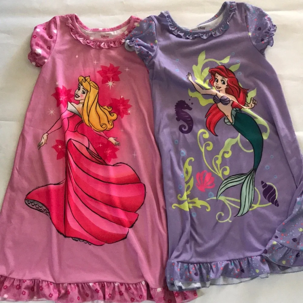 Disney Princess Nightgowns - Pink and Purple Size 10 - Picture 1 of 16